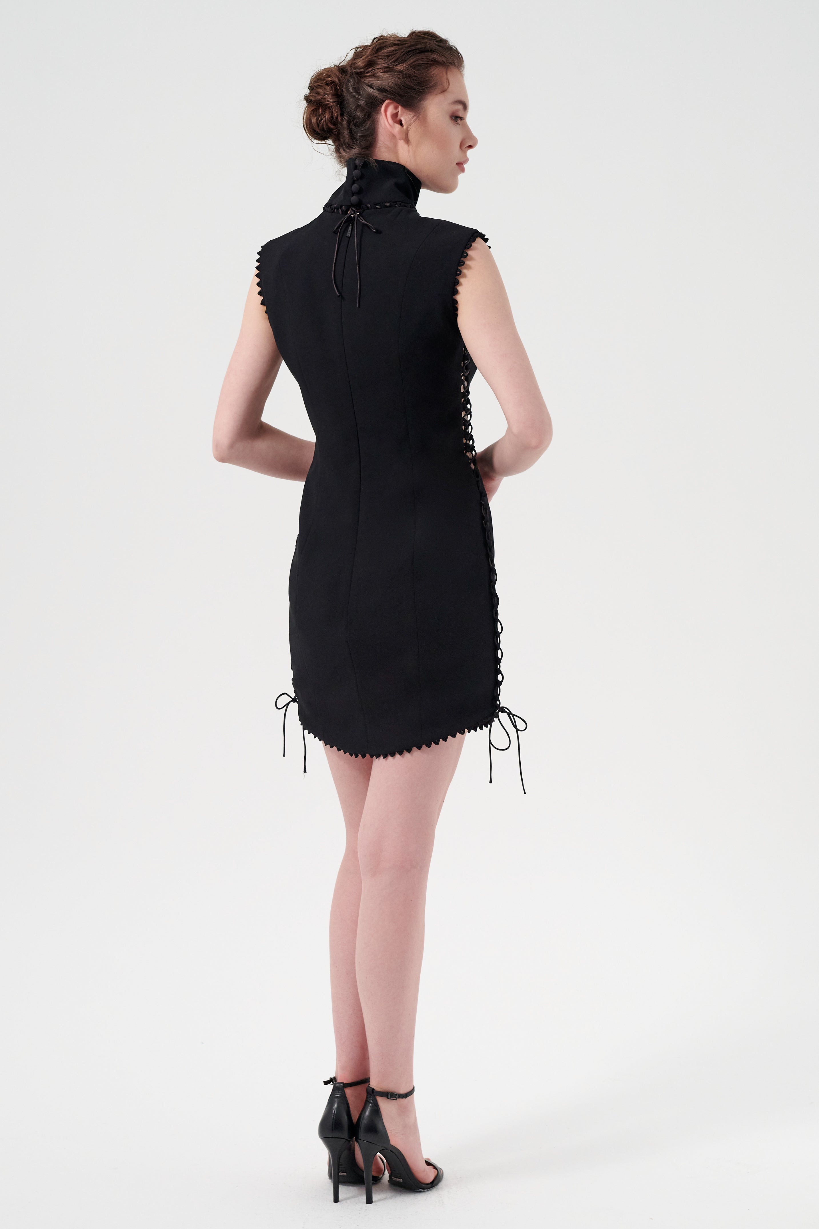 Functional Below-The-Knee Dress With Removable Sleeves, Collar, Cuffs, John Paul Ataker Functional Below-The-Knee Dress With Removable Sleeves, Collar, Cuffs, John Paul Ataker
