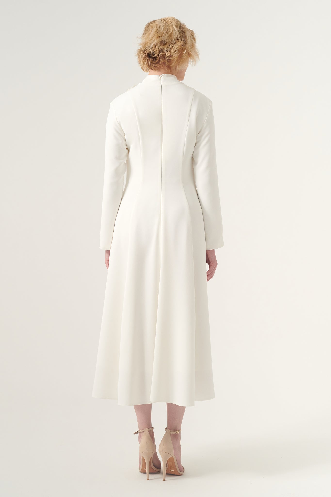 High neckline long sleeve A-line midi dress John Paul Ataker High neckline long sleeve A-line midi dress John Paul Ataker