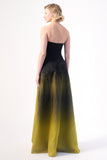 Strapless Rose Accent Gown