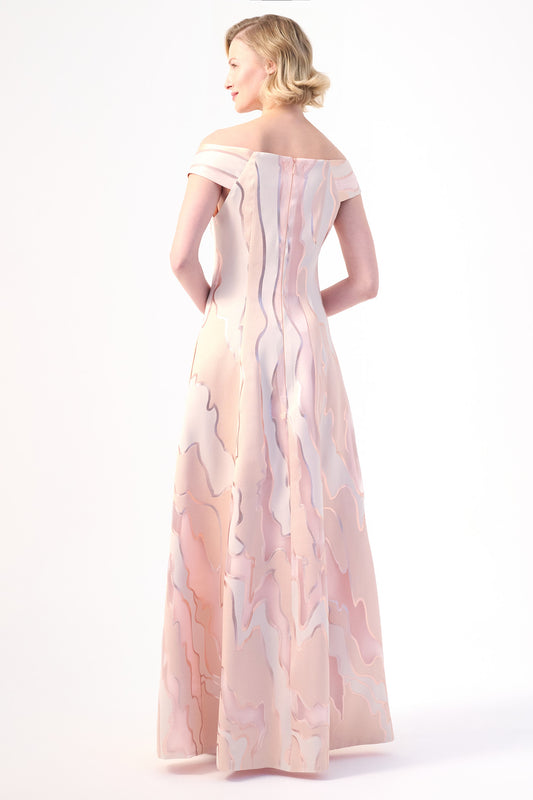 A dazzling Off-The-Shoulder Evening Gown