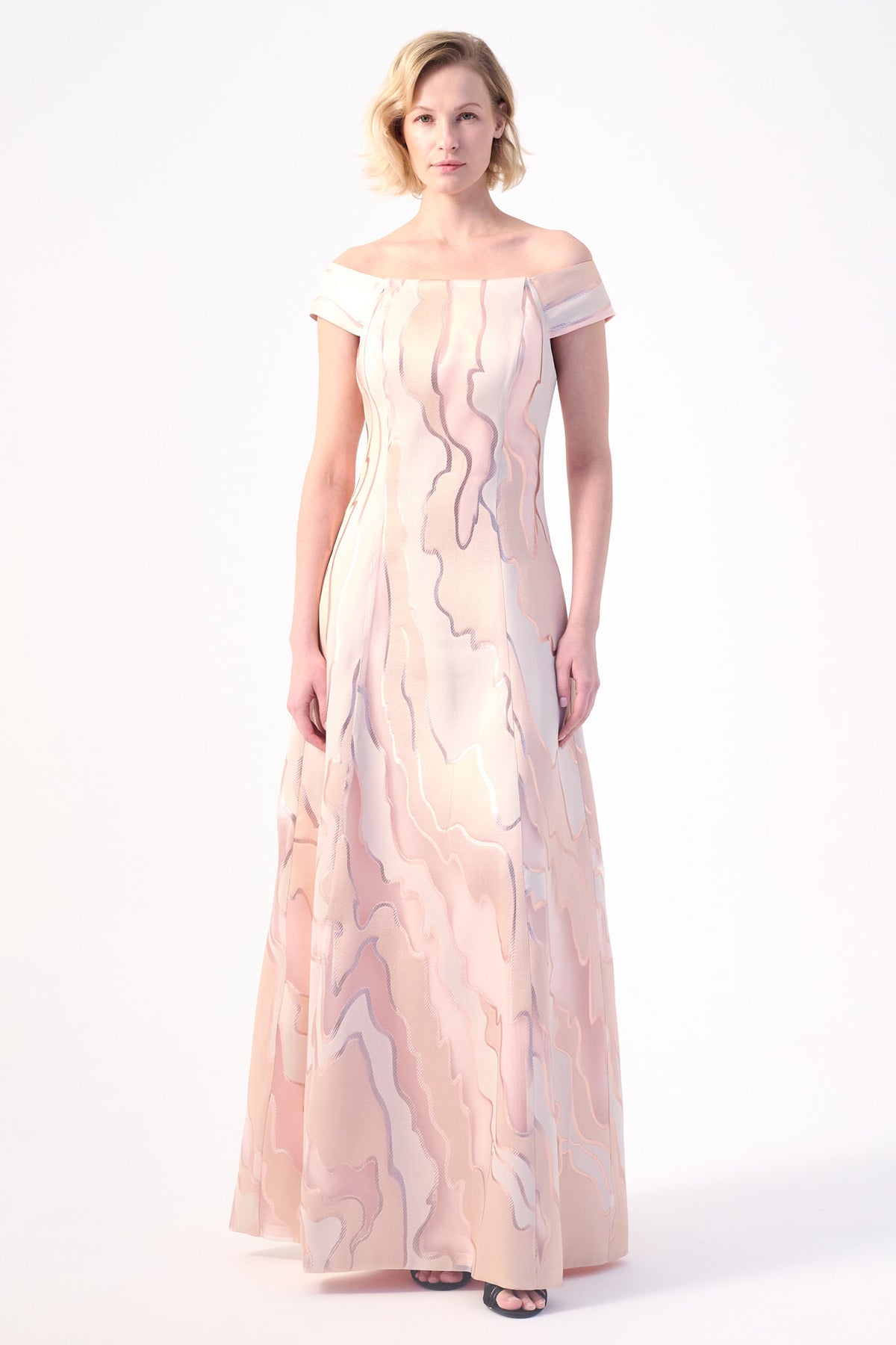 A dazzling Off-The-Shoulder Evening Gown