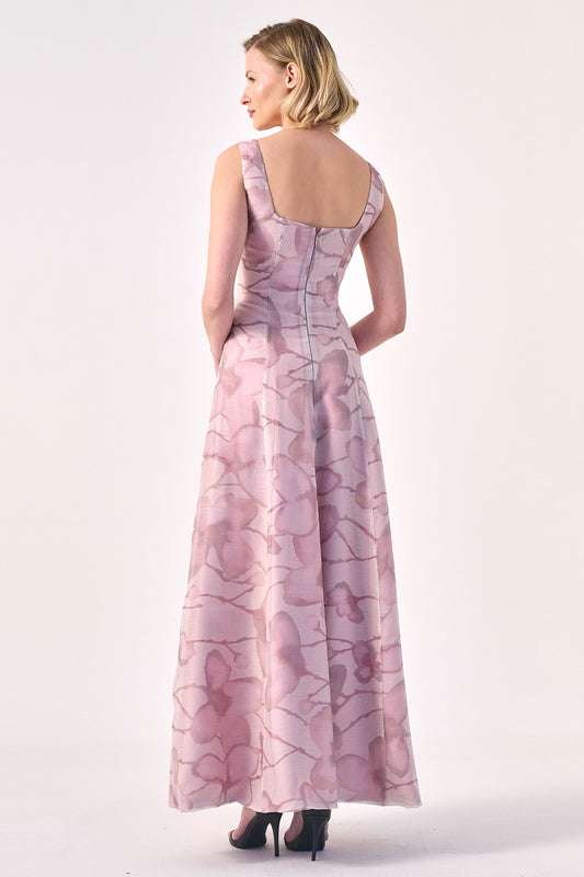 Strapless A-Line Midi Dress