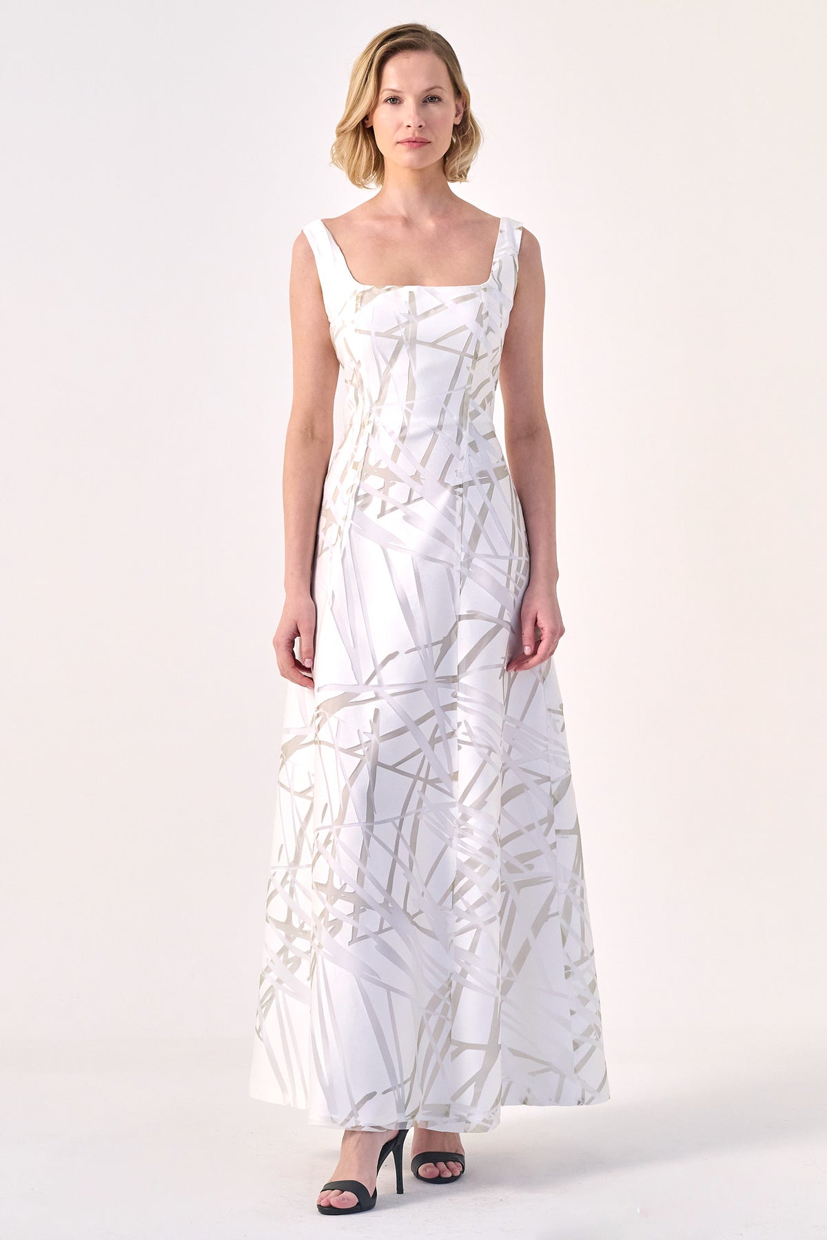 Strapless A-Line Midi Dress