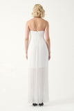Strapless Pleated Column Gown