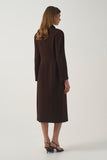 Satin Piped Wrap-Front Coat (Tone on-Tone or Contrast)