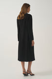 Satin Piped Wrap-Front Coat (Tone on-Tone or Contrast)