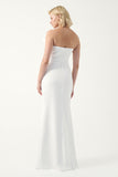 Strapless Draped Column Gown