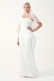 Strapless Gown with Flowing Veil