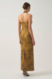 Halter Neck Embroidered Dress