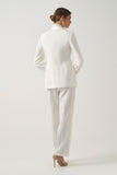 Tailored White Suit Set