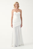 Strapless Sweetheart Gown with Asymmetric Draping