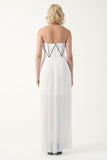 Strapless Gown with Sculpted Bodice and Pleated Skirt