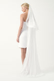 short bridal dress with detachable veil