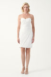 short bridal dress with detachable veil