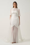 Sheer Layered Cape Elegance