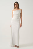 Asymmetrical Draped Strapless Dress