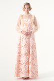 Ruffled Jacquard Dress