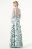 Ruffled Jacquard Dress