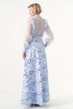 Ruffled Jacquard Dress