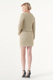 Metallic Band Jacket & Mini skirt