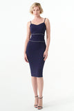 Metallic Yarn Detailed Stretch Jacquard Knit Short Dress