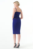 Metallic Yarn Detailed Stretch Jacquard Knit Short Dress