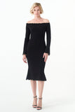Metallic Yarn Detailed Stretch Jacquard Knit Short Dress