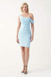 One-Shoulder Draped Mini Dress