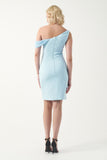 One-Shoulder Draped Mini Dress