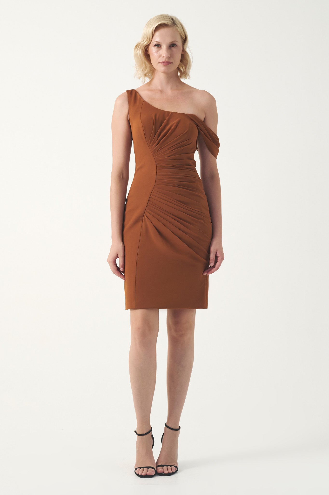 One-Shoulder Draped Mini Dress John Paul Ataker One-Shoulder Draped Mini Dress John Paul Ataker
