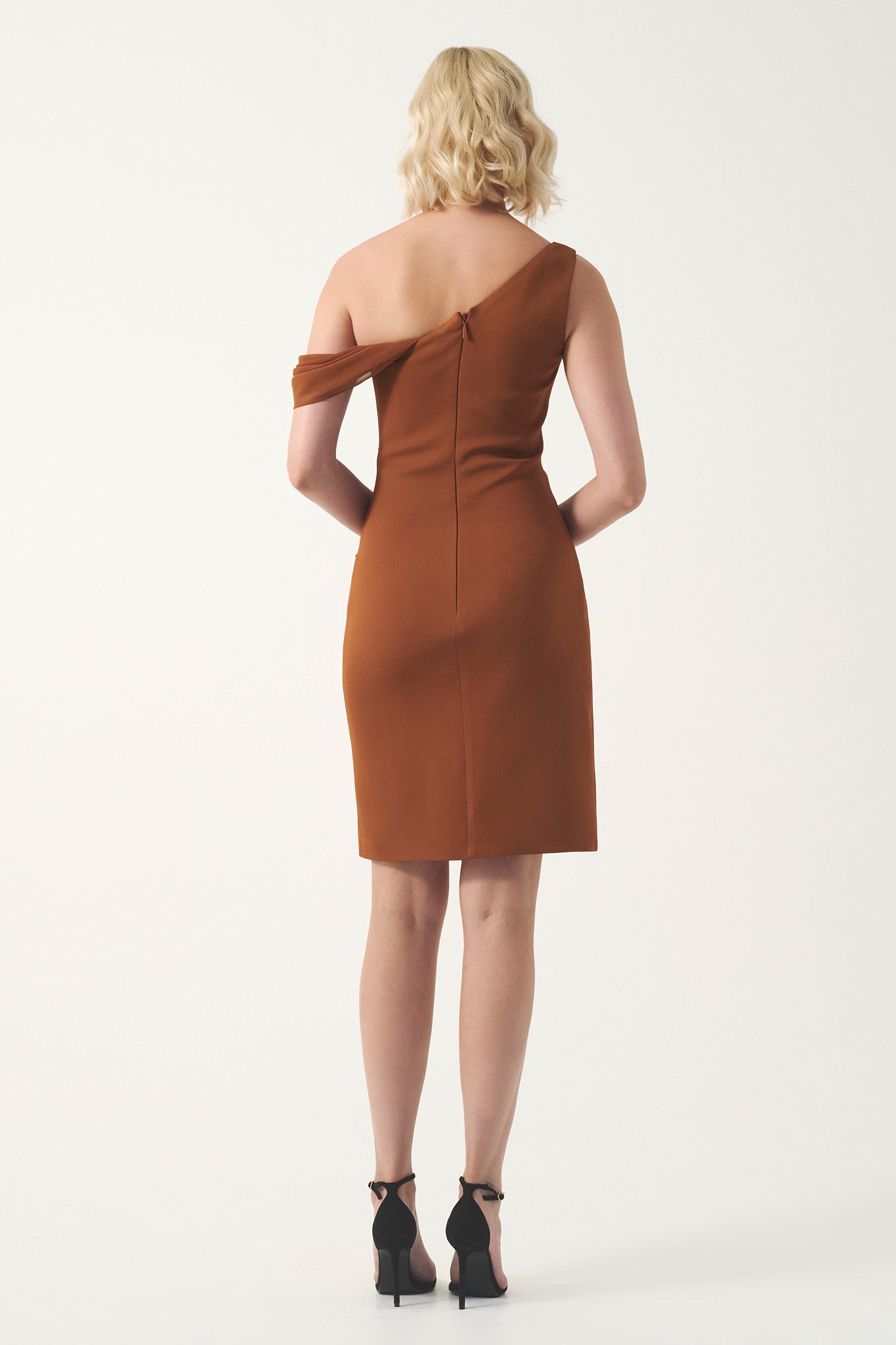 one shoulder draped mini dress One Shoulder Mesh Insert Ruched Draped Mini Dress In White Slinky | EGO US
