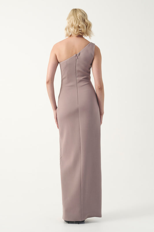 One-Shoulder Draped Gown