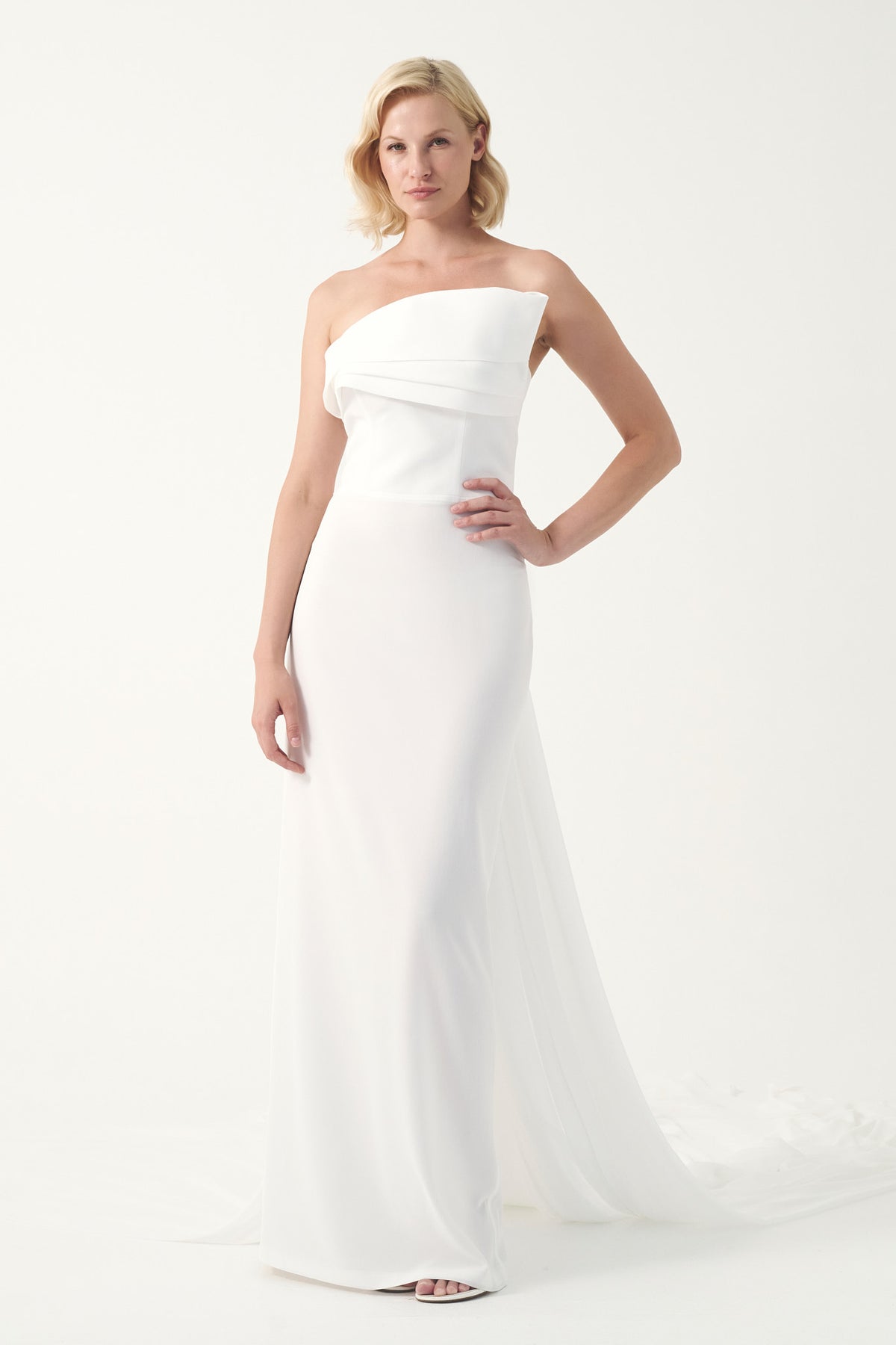 JPA 4455-4143 LONG DRESS WITH TRAIN