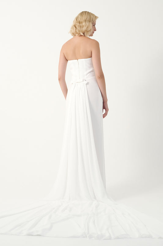 JPA 4455-4143 LONG DRESS WITH TRAIN