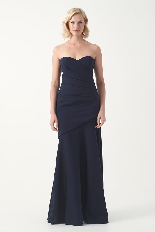 Strapless Sweetheart Gown with Asymmetric Draping