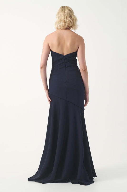 Strapless Sweetheart Gown with Asymmetric Draping