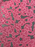Embroidered Floral Fabric on Tulle
