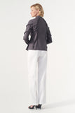 Assymetric Ruffled Poplin Shirt