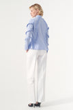 Assymetric Ruffled Poplin Shirt
