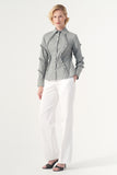 Assymetric Ruffled Poplin Shirt