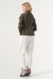 Assymetric Ruffled Poplin Shirt