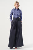 Assymetric Ruffled Poplin Shirt