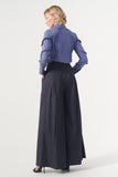 Assymetric Ruffled Poplin Shirt