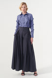 Assymetric Ruffled Poplin Shirt
