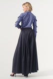 Assymetric Ruffled Poplin Shirt
