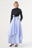 Assymetric Ruffled Poplin Shirt