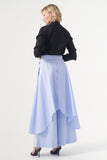Assymetric Ruffled Poplin Shirt