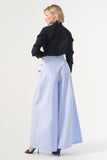 Assymetric Ruffled Poplin Shirt