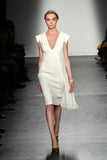 Pleat Side Detailed Viscose Coctail Dress