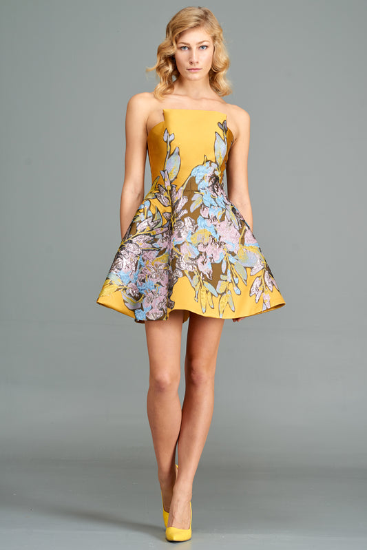 Floral Appliqué Short Dress